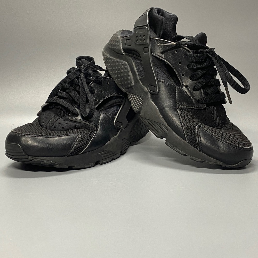 Nike Huarache Run Kids 5.5Y Black Good Athletic Sneakers 654275-016